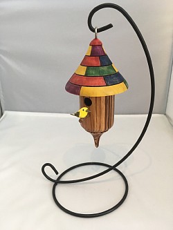 Birdhouse with rainbow roof