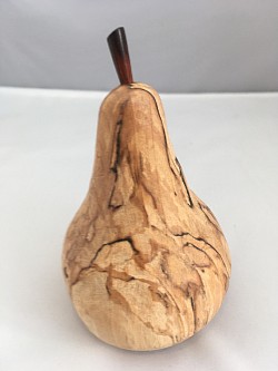 Pear turned in spalted Alder wood