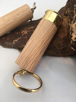 Oak turned key ring