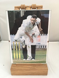 A photo on the cricket photo stand