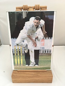 A photo on the cricket photo stand