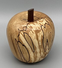 An apple in ‘spalted’ beech